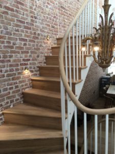 Kandd Up and Down Staircase with Chandelier