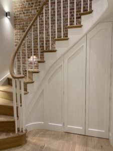 Up and Down Classic Staircase with handrail