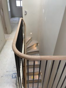 Handrail and staircase in construction