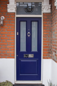 navy blue front door