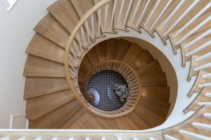 Wood spiral staircase, London