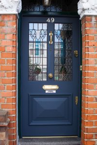 Victorian Front Door, Wooden, stained glass - London