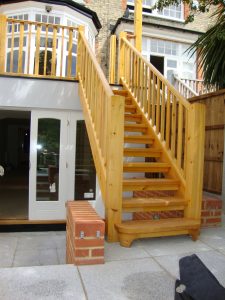 External Wood Staircase and handrail - Essex