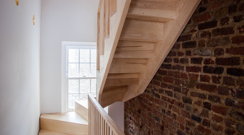Ash staircase - Victorian renovation - K&D joinery