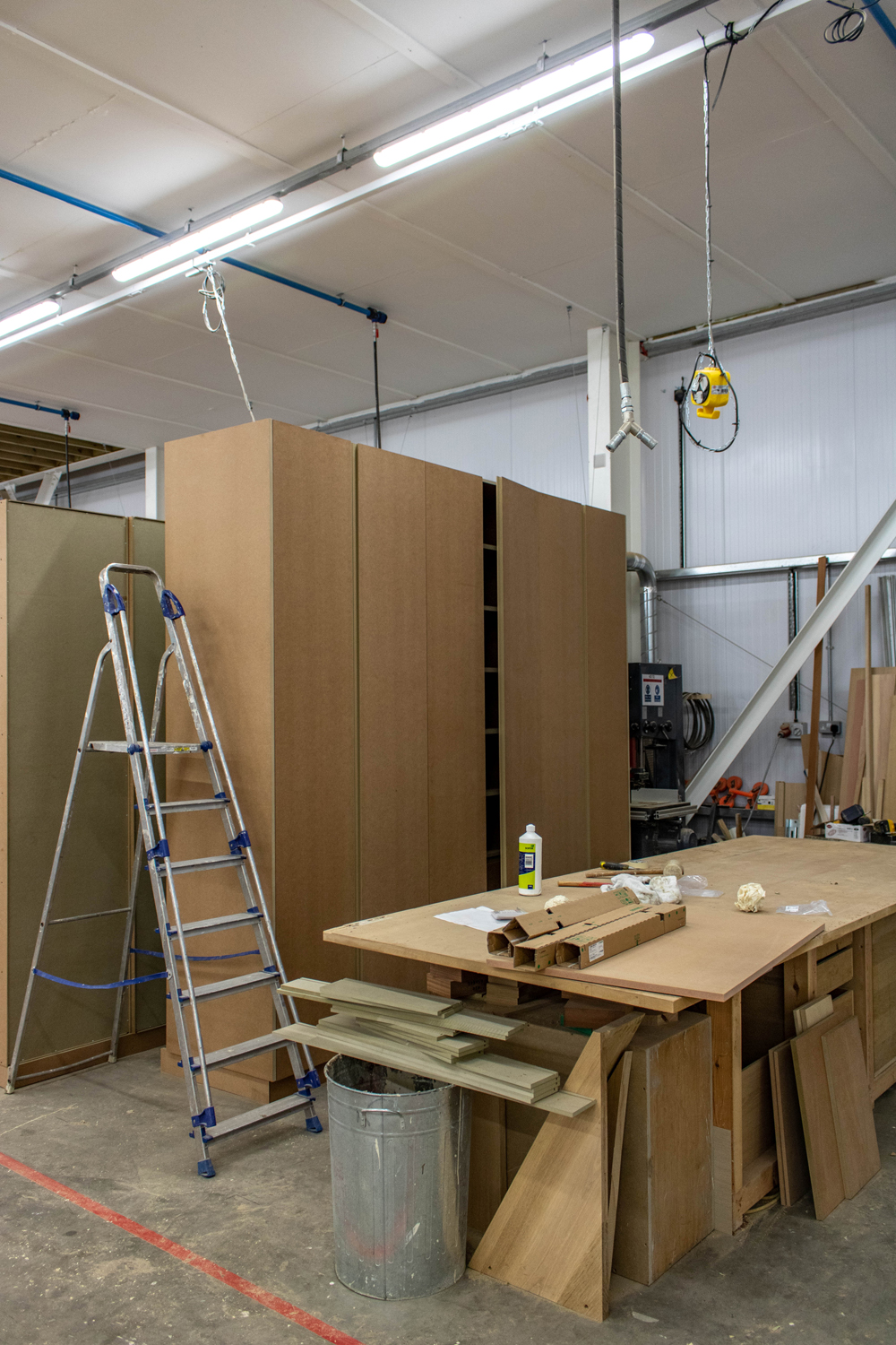 large wardrobe in k&d joinery workshop